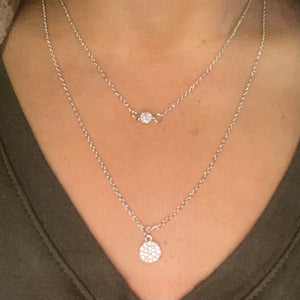 Silver double Necklace