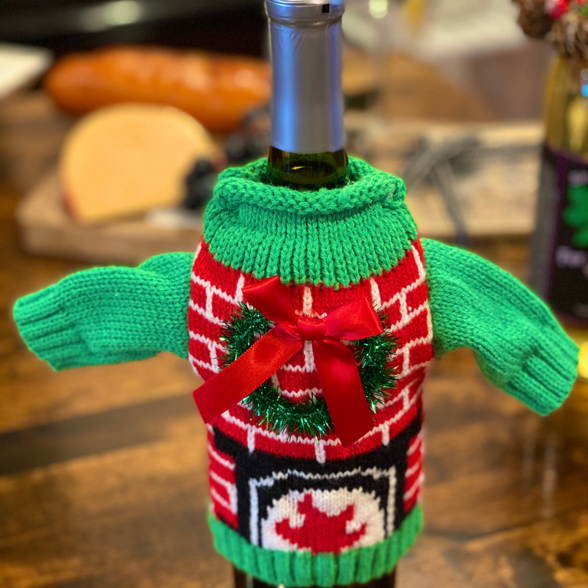 Wine Or Beer Ugly Sweater Bottle Covers