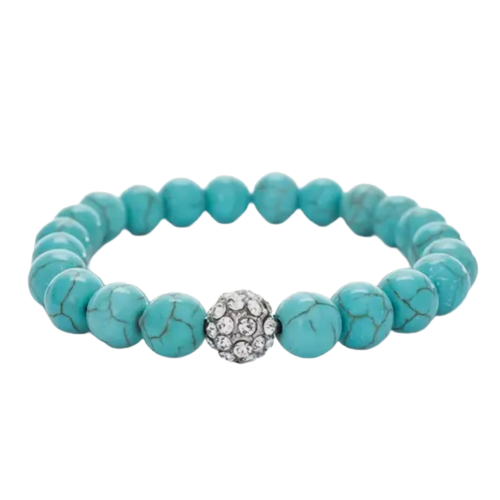 Lagos Bead Stretch Bracelet in Turquoise