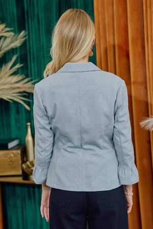 Just Crazy About You Grey Tulip Sleeve Jacket