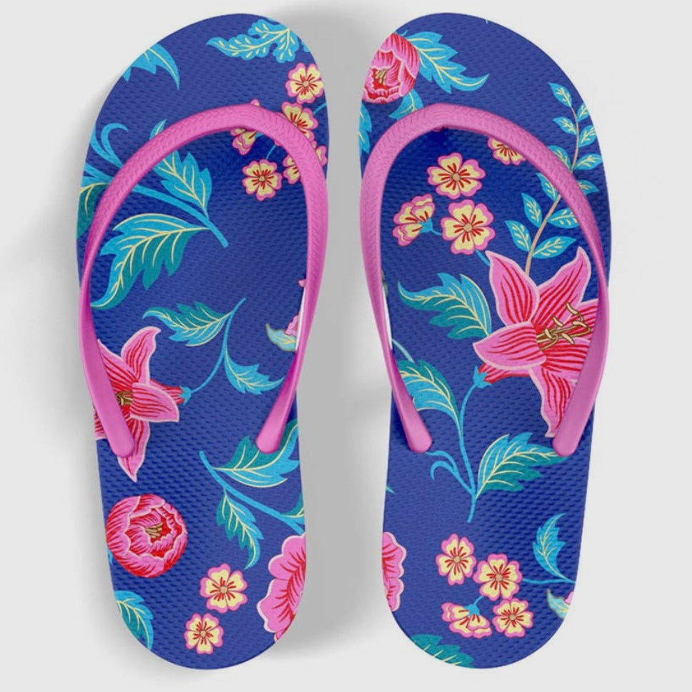 Blue Paradise Flip Flops