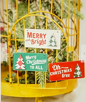 Christmas Tree Wood Ornaments