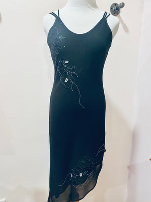 Elegant Black Strap Dress