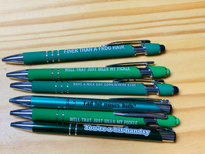 Fun & Snarky Pens Green